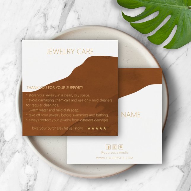 Jewellery Care Earthy Card (Creator Uploaded)