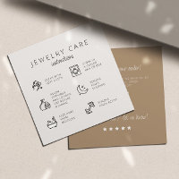 Jewellery Care Instructions Beige Thank You