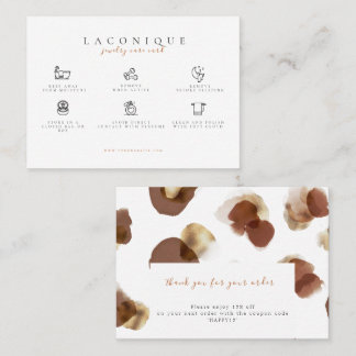 Jewellery Care Instructions | Leopard Business Card