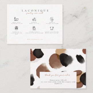 Jewellery Care Instructions | Leopard Business Card