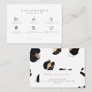 Jewellery Care Instructions | Leopard Business Card