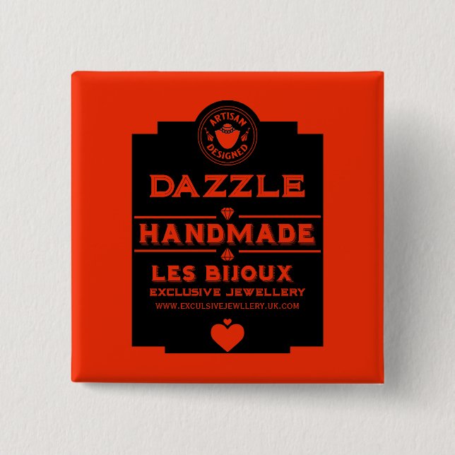 Jewellery Creator 15 Cm Square Badge (Front)
