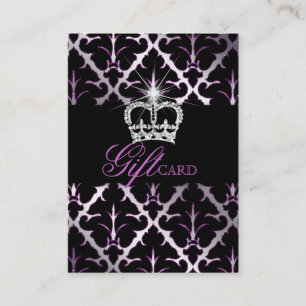Jewellery Crown Damask Elegant Gift Certificate Pu