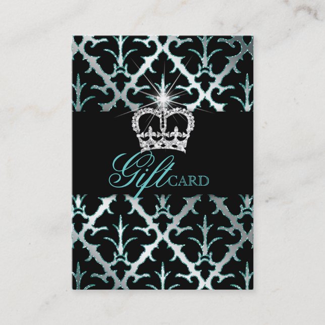 Jewellery Crown Damask Elegant Gift Certificate Te (Front)