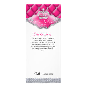 Jewellery Crown Fashion Tufted Satin Pink Rack Card