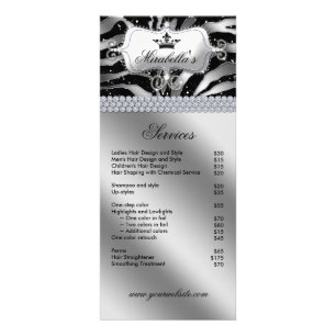 Jewellery Crown Rack Card Zebra Luxury Black