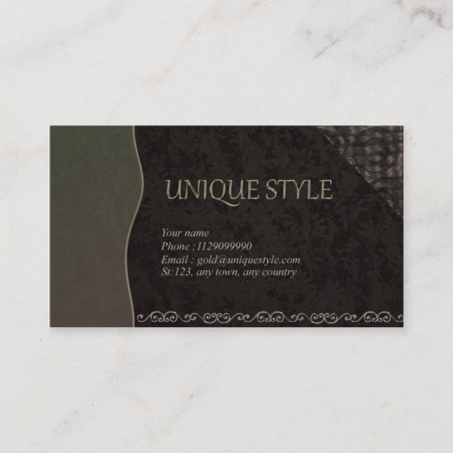 Jewellery designer business card (Front)