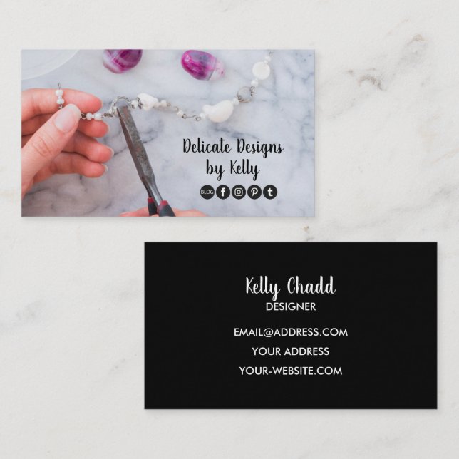 Jewellery Designer Business Card (Front/Back)