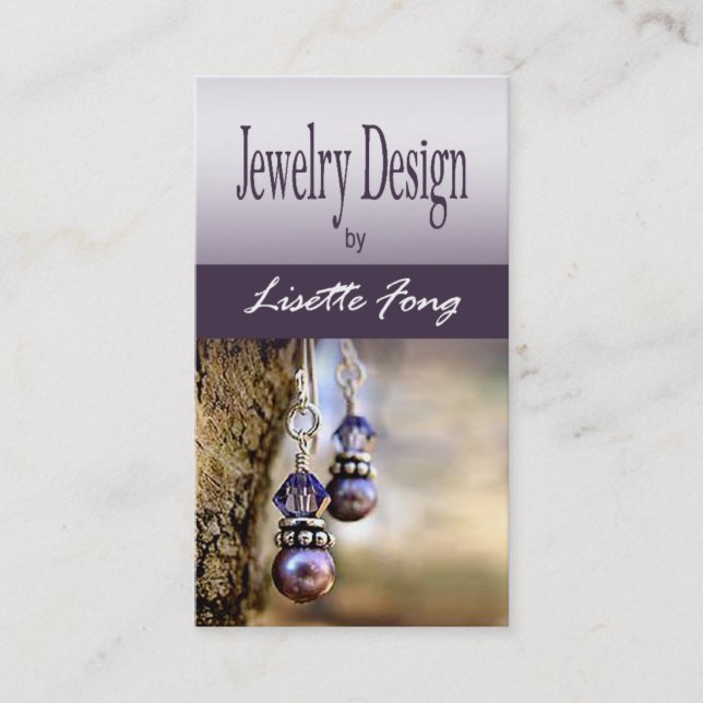 Jewellery Designer Custom Jeweller Business Card (Front)