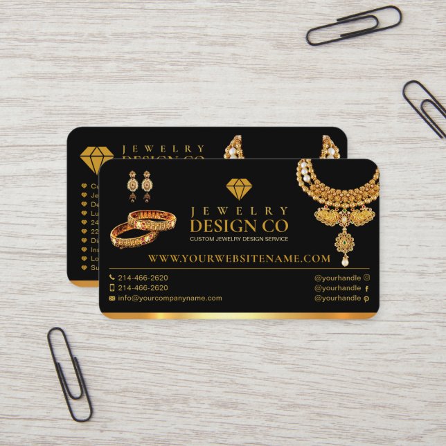 Jewellery Designer, Jewellery Shop, Design Lab, Go Business Card (Front/Back In Situ)
