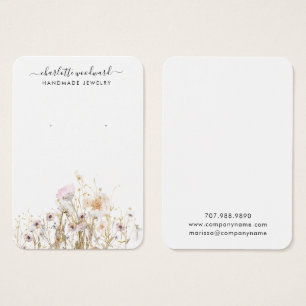 Jewellery Designer Pink Gold Glitter Wildflowers