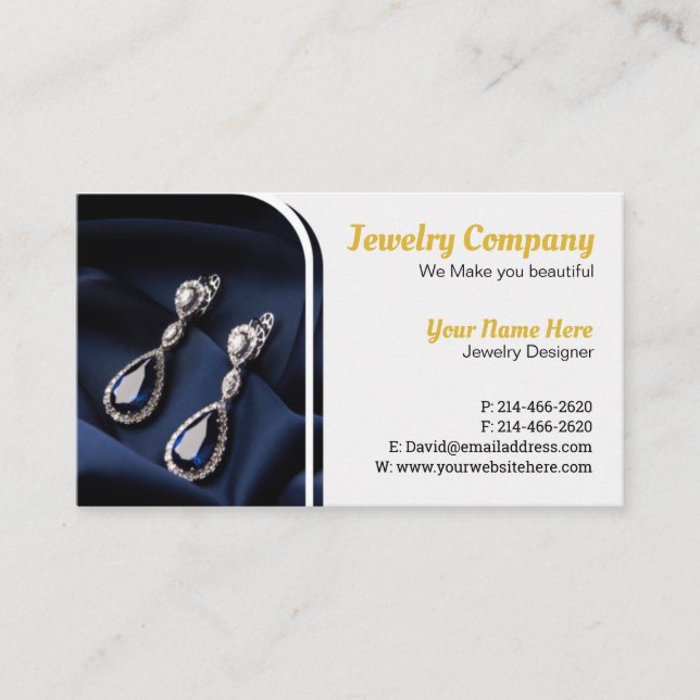 Jewellery Designer /Seller Business Card (Front)