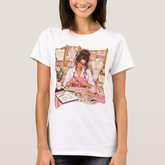 Jewellery Designer T-Shirt | Elegant Pink & Gold J