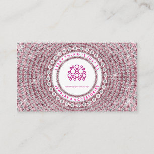 Jewellery Diamonds Pink Business Card
