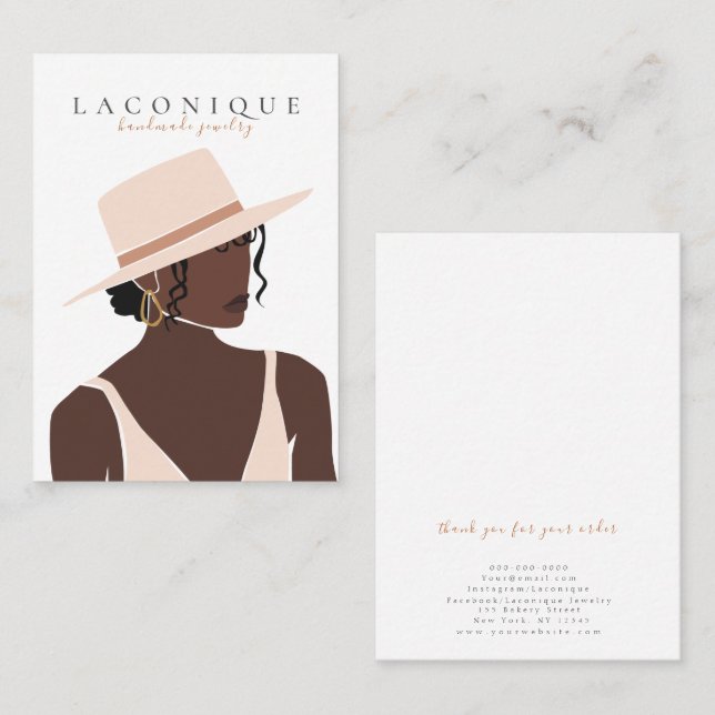 Jewellery Display | Girl Portraits | Abstract Busi Business Card (Front/Back)