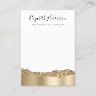 Jewellery Display Glitter Gold Foil Business Card