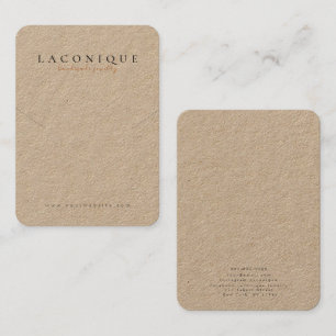 Jewellery Display Kraft Minimalistic Business Card