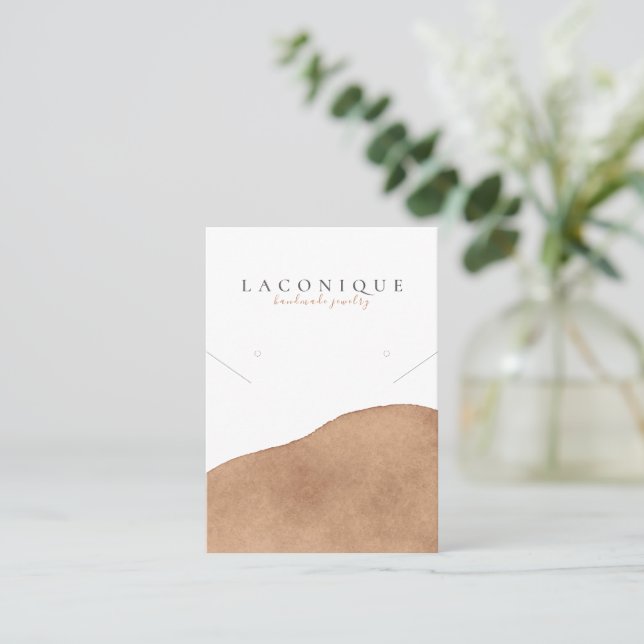 Jewellery Display | Neutral | Beige | Watercolor  Business Card (Standing Front)