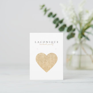 Jewellery Display | Neutral | Gold Heart Business Card