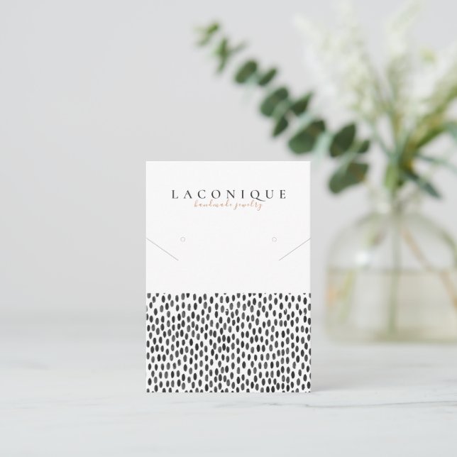 Jewellery Display | Polka Dot | Abstraction  Business Card (Standing Front)