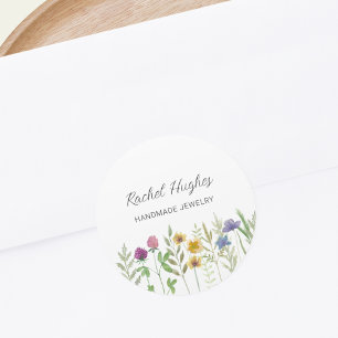 Jewellery Floral  Classic Round Sticker
