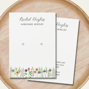 Jewellery Floral Earring Display Card