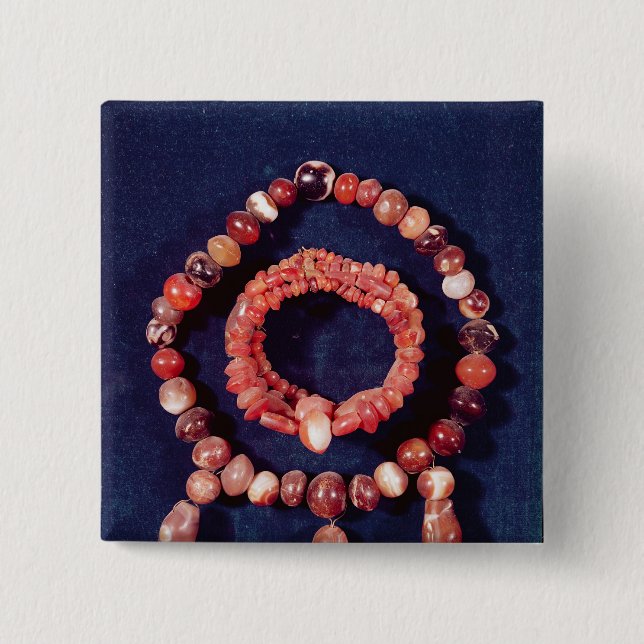 Jewellery from Khorsabad, Iraq 15 Cm Square Badge (Front)