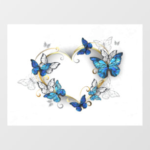 Jewellery Heart with Butterflies Morpho