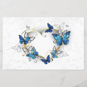 Jewellery Heart with Butterflies Morpho
