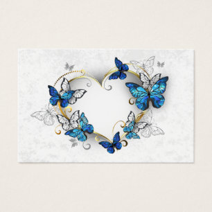 Jewellery Heart with Butterflies Morpho