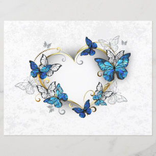Jewellery Heart with Butterflies Morpho