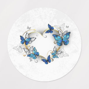 Jewellery Heart with Butterflies Morpho