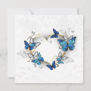 Jewellery Heart with Butterflies Morpho