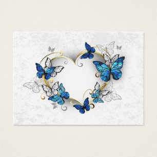 Jewellery Heart with Butterflies Morpho