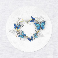 Jewellery Heart with Butterflies Morpho