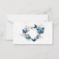 Jewellery Heart with Butterflies Morpho