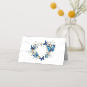 Jewellery Heart with Butterflies Morpho Appointment Card