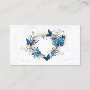 Jewellery Heart with Butterflies Morpho Appointment Card