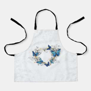 Jewellery Heart with Butterflies Morpho Apron