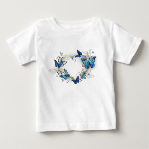 Jewellery Heart with Butterflies Morpho Baby T-Shirt