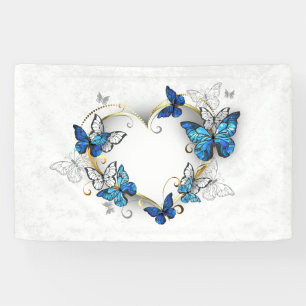 Jewellery Heart with Butterflies Morpho Banner