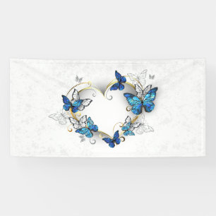 Jewellery Heart with Butterflies Morpho Banner