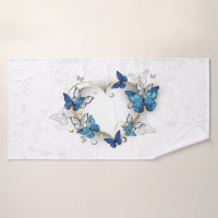 Jewellery Heart with Butterflies Morpho