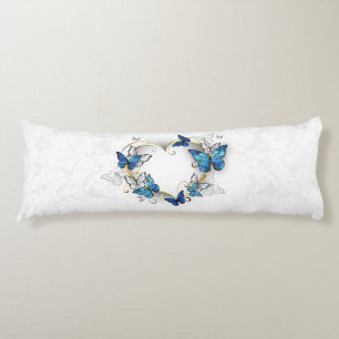 Jewellery Heart with Butterflies Morpho Body Cushion
