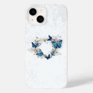 Jewellery Heart with Butterflies Morpho Case-Mate iPhone 14 Case