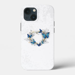 Jewellery Heart with Butterflies Morpho iPhone 13 Mini Case