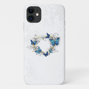 Jewellery Heart with Butterflies Morpho iPhone 11 Case