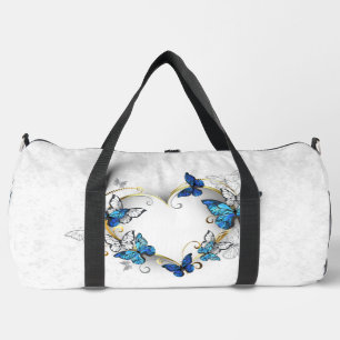Jewellery Heart with Butterflies Morpho Duffle Bag