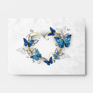 Jewellery Heart with Butterflies Morpho Envelope