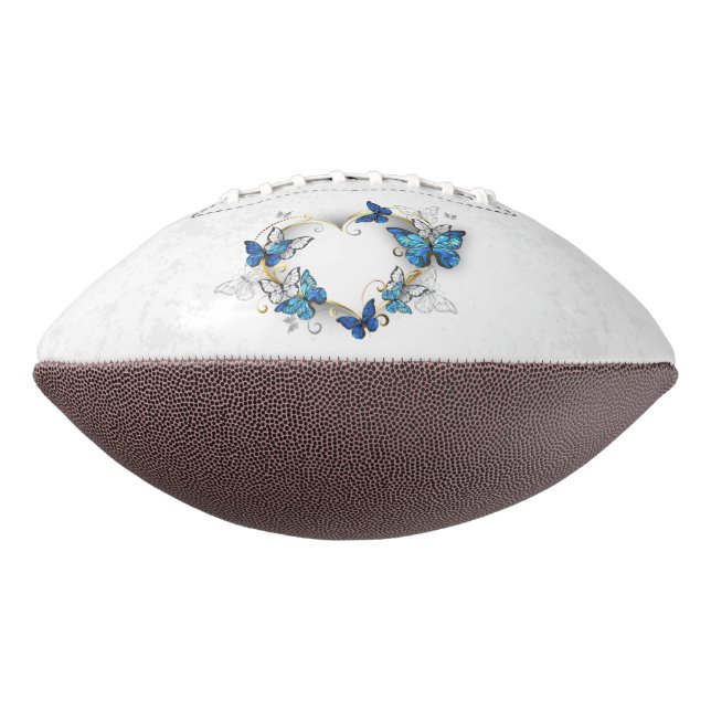 Jewellery Heart with Butterflies Morpho Football (Rotated 270)